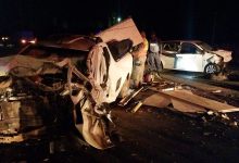 Five people have lost their lives in a head-on collision between a Volkswagen Polo and a Chevrolet light-delivery vehicle on the N4 toll road at Wonderfontein near Belfast last night.