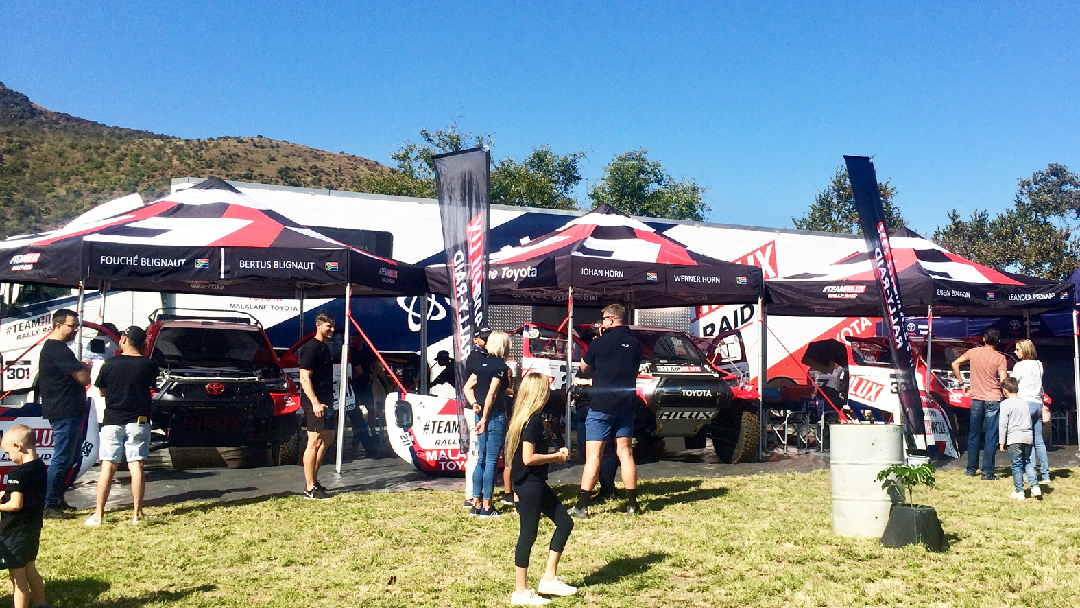 TeamHiluxRallyRaid shows their new racing bakkies in the Onderberg ...